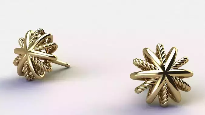 Starburst Earring size 10 mm 3D print model