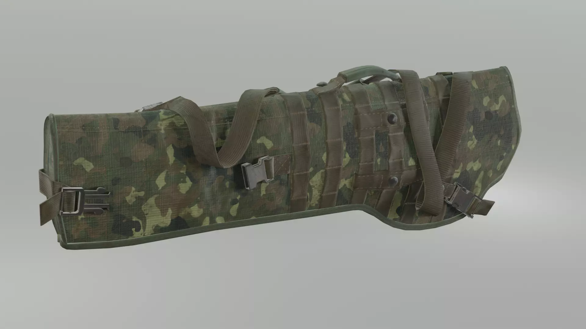 Rifle scabbard Holster Bag Low-poly 3D model_0