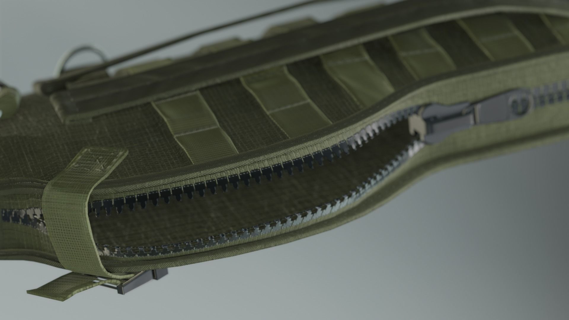 Rifle scabbard Holster Bag Low-poly 3D model_2