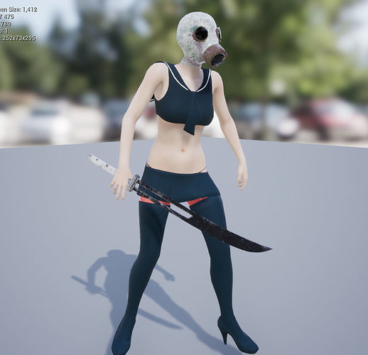 Ana - Game Ready Low-poly 3D model Low-poly 3D model