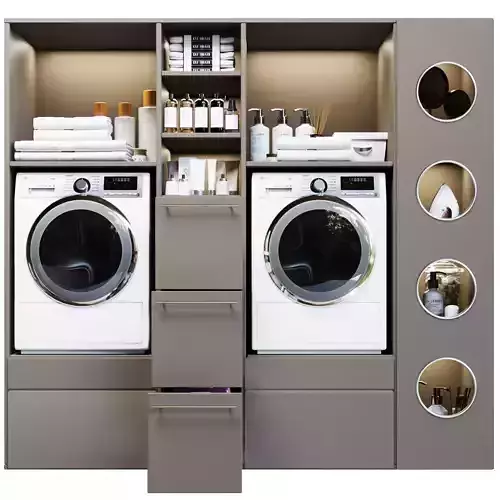 Large laundry room with appliances and cosmetics 2