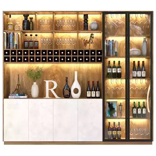 Wardrobe with alcohol and decor