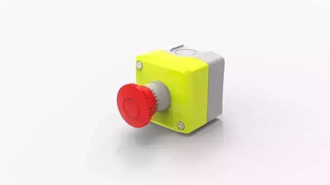 Emergency Stop Button 3D model