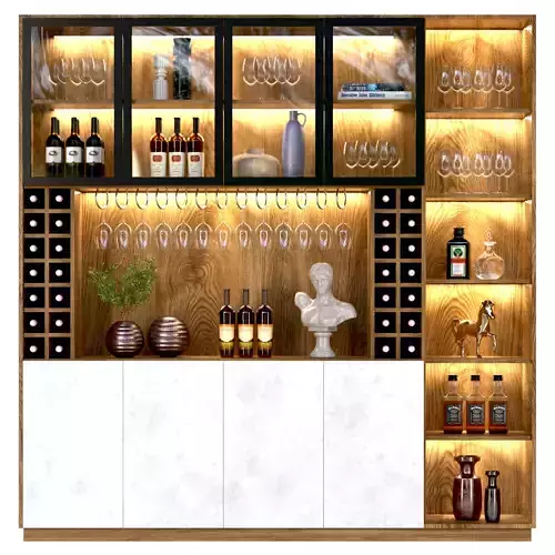 Wardrobe with decor and alcohol 2