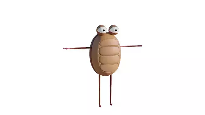 Rigged Cartoon Insect Bug 