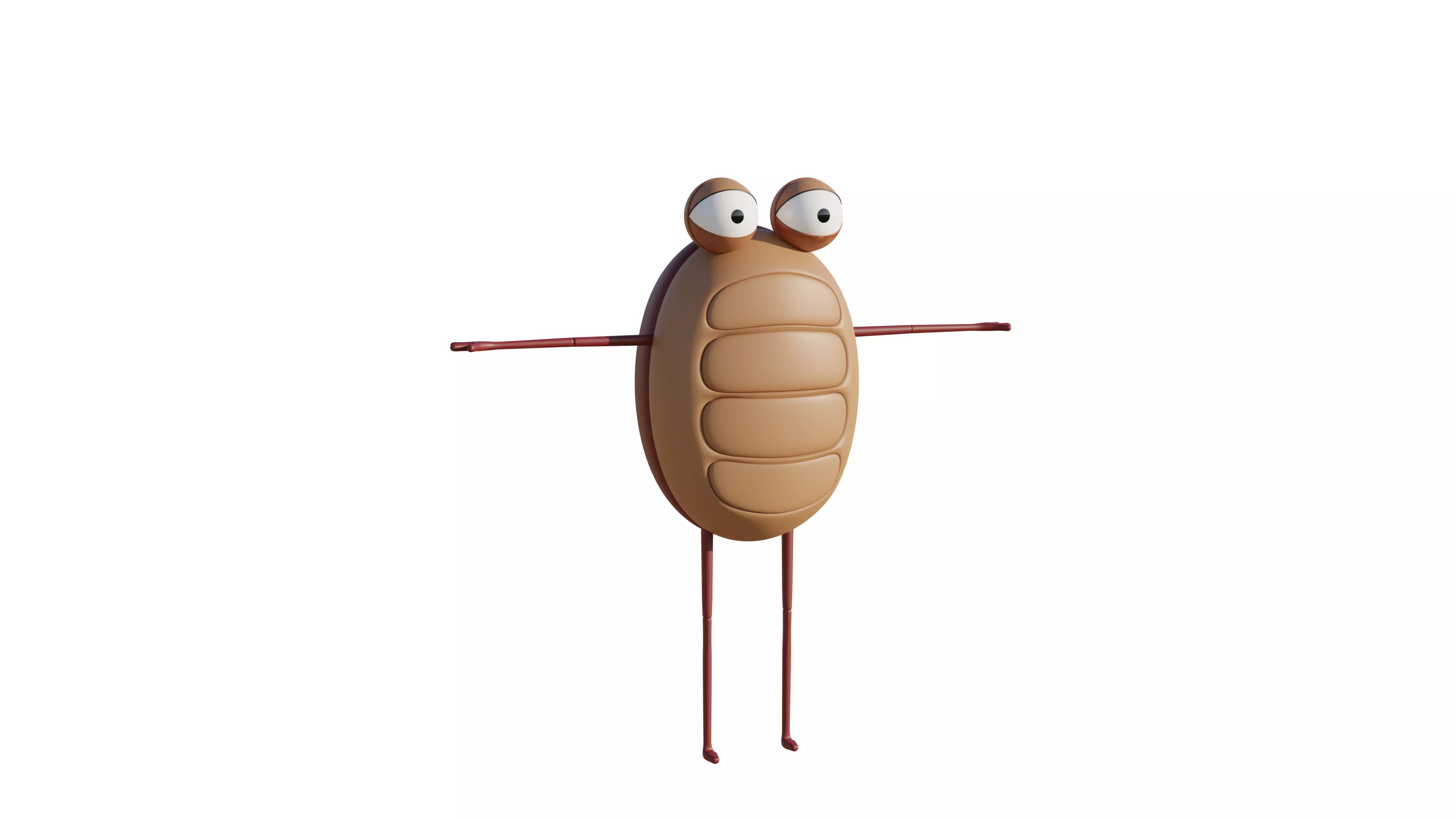 Rigged Cartoon Insect Bug 3D model