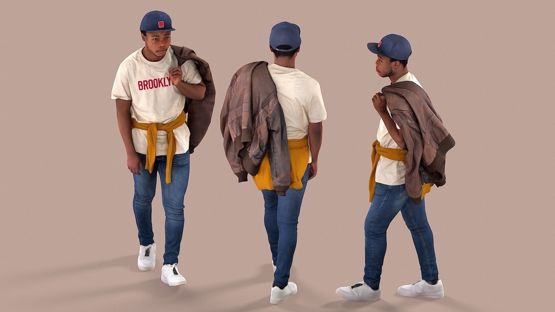 Buddy in the Brooklyn Is Walking 3D model_4