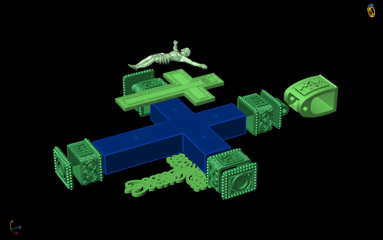 Cross G0432 3D print model_3