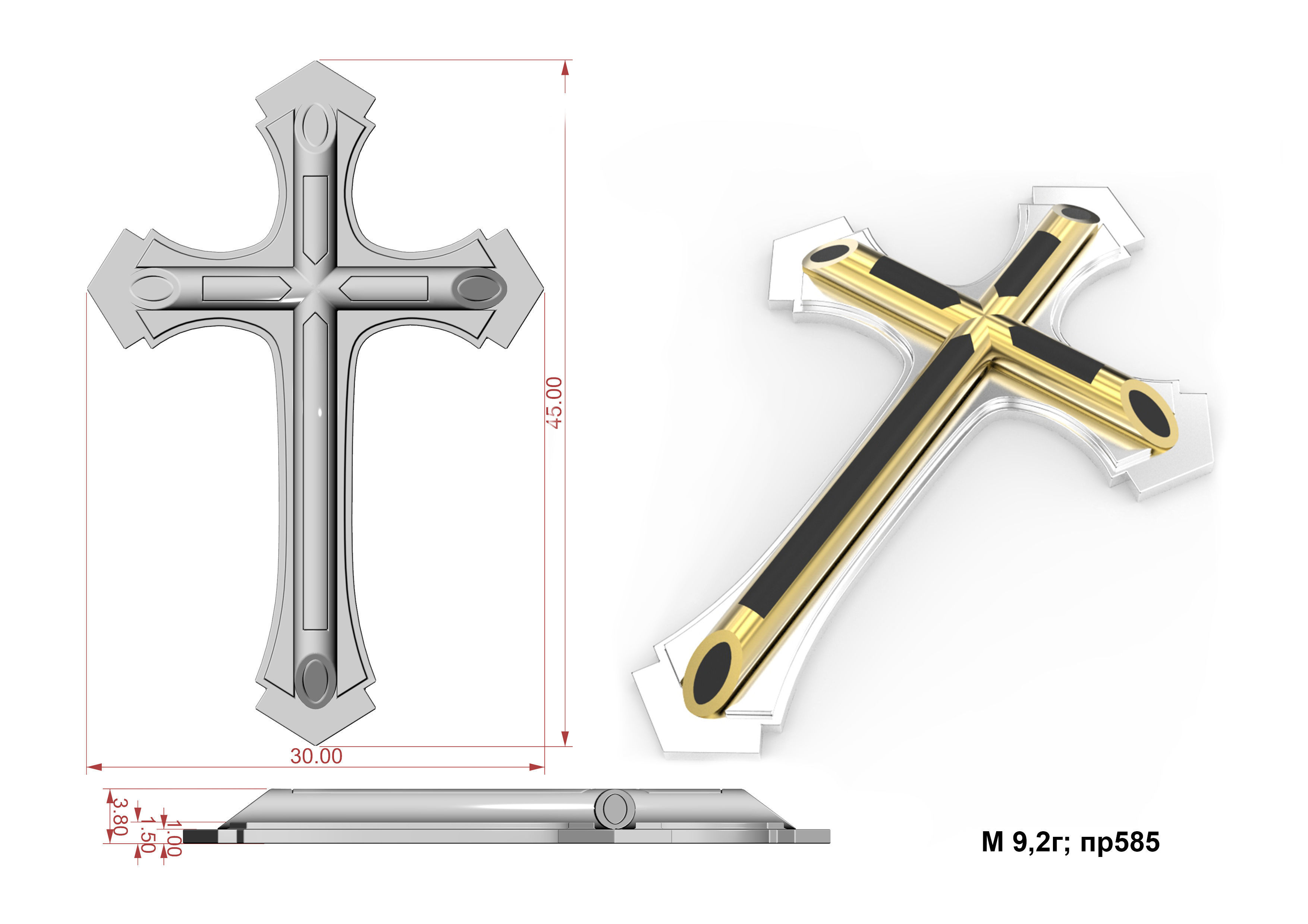 Cross G0390 3D print model_1