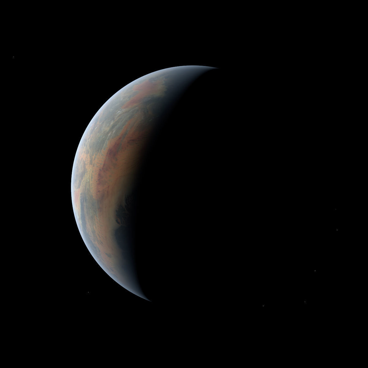 Rocky Planet - Tatooine - Dune - Alien Planet 8k Low-poly 3D model_3