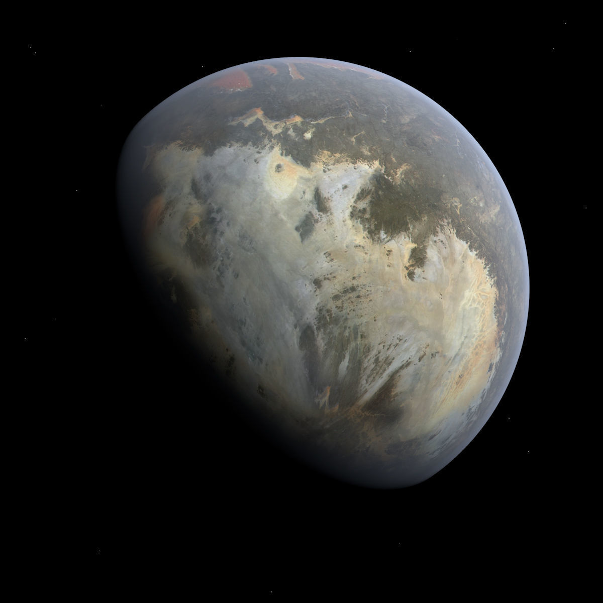 Rocky Planet - Tatooine - Dune - Alien Planet 8k Low-poly 3D model_5