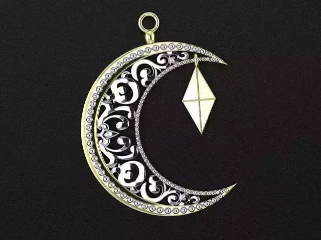 Crescent Pendant  3D print model