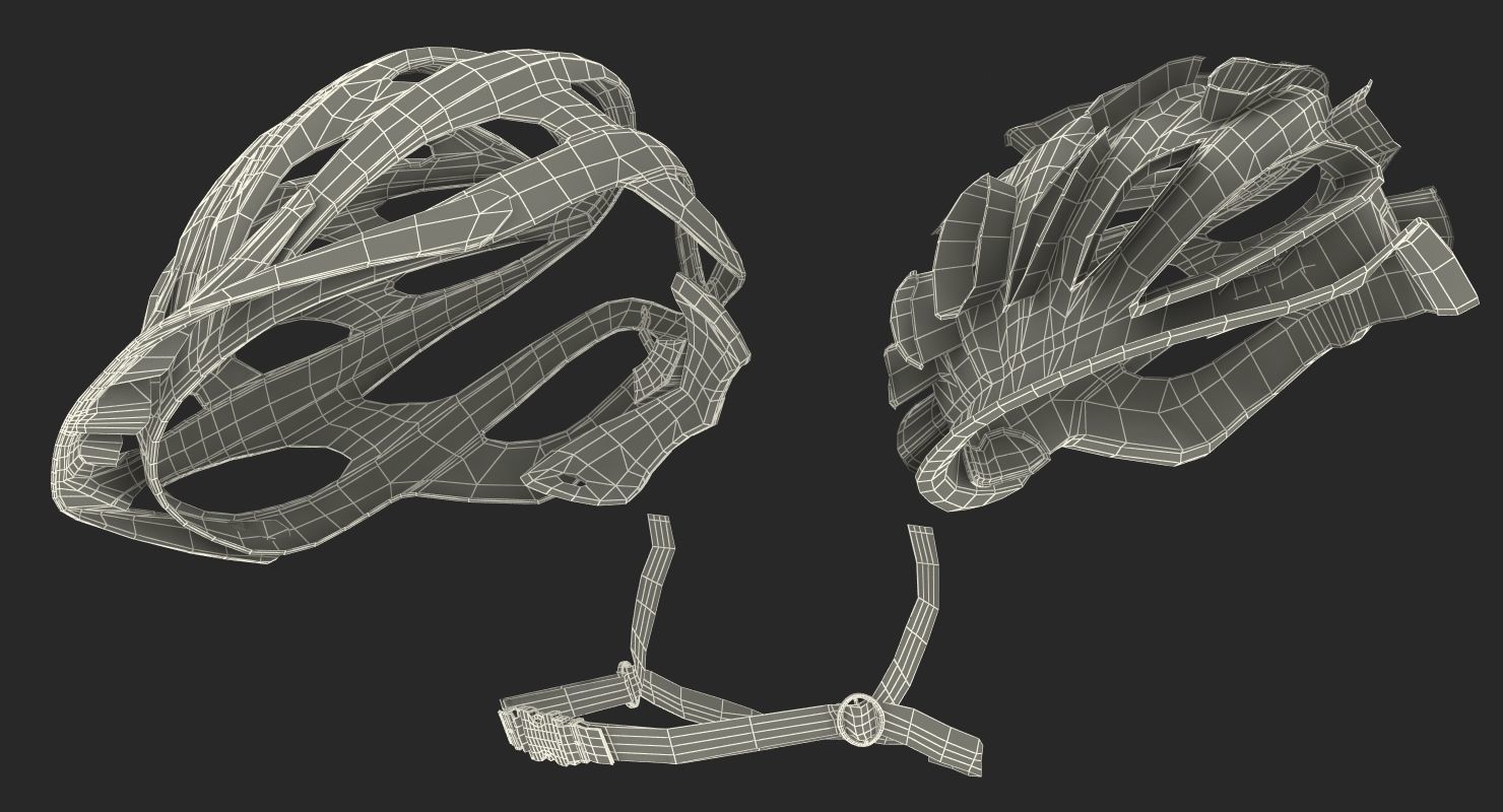 Modern Bicycle Helmet Generic 3D model_20