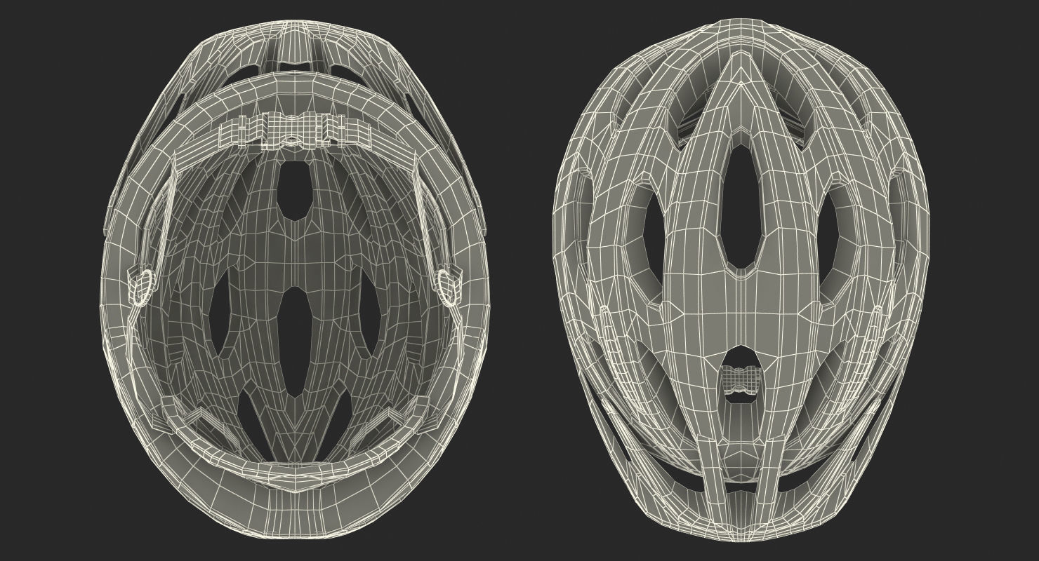 Modern Bicycle Helmet Generic 3D model_17