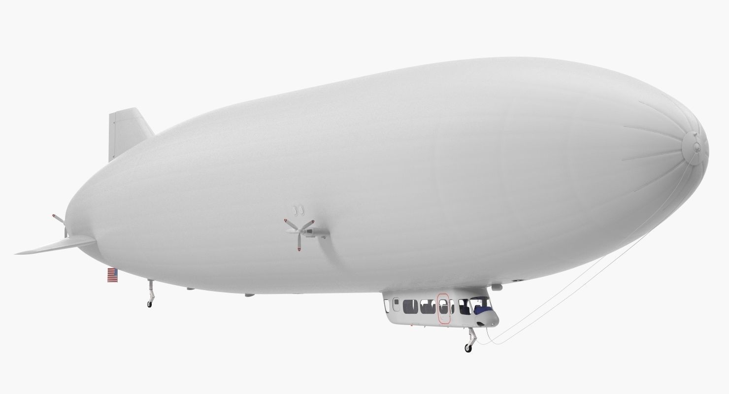 Blimp Airship Generic 3D model_1