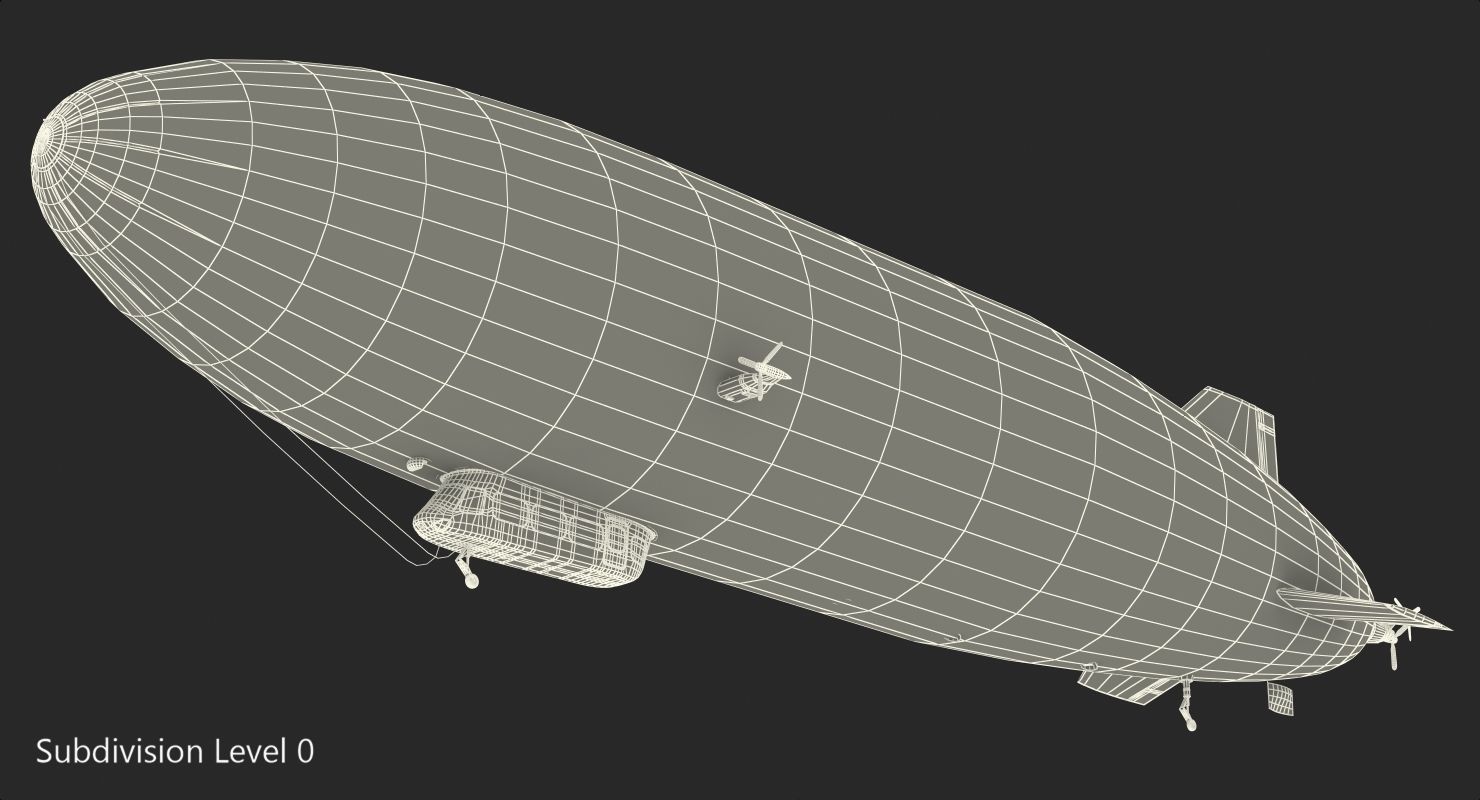 Blimp Airship Generic 3D model_17