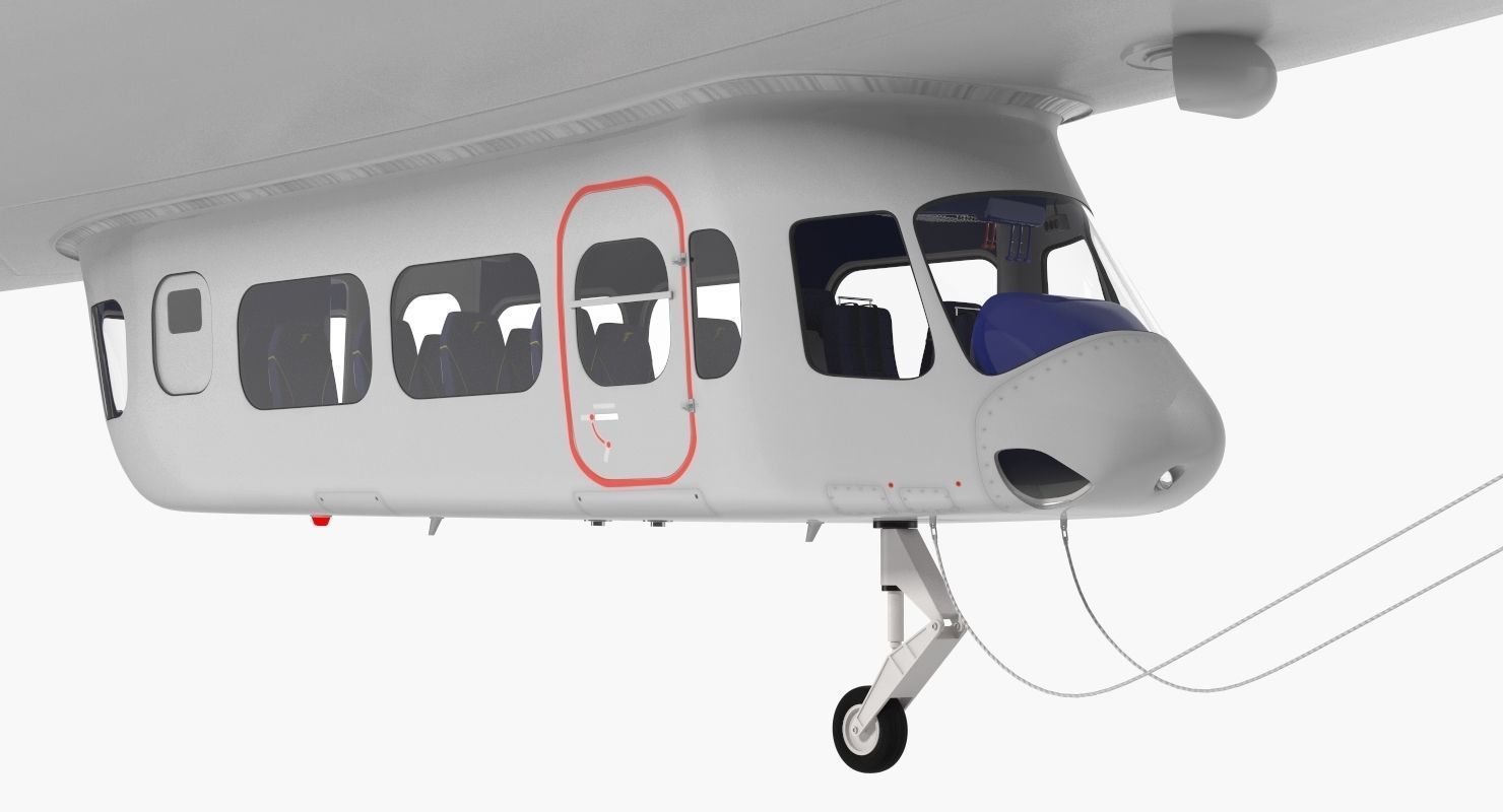 Blimp Airship Generic 3D model_9