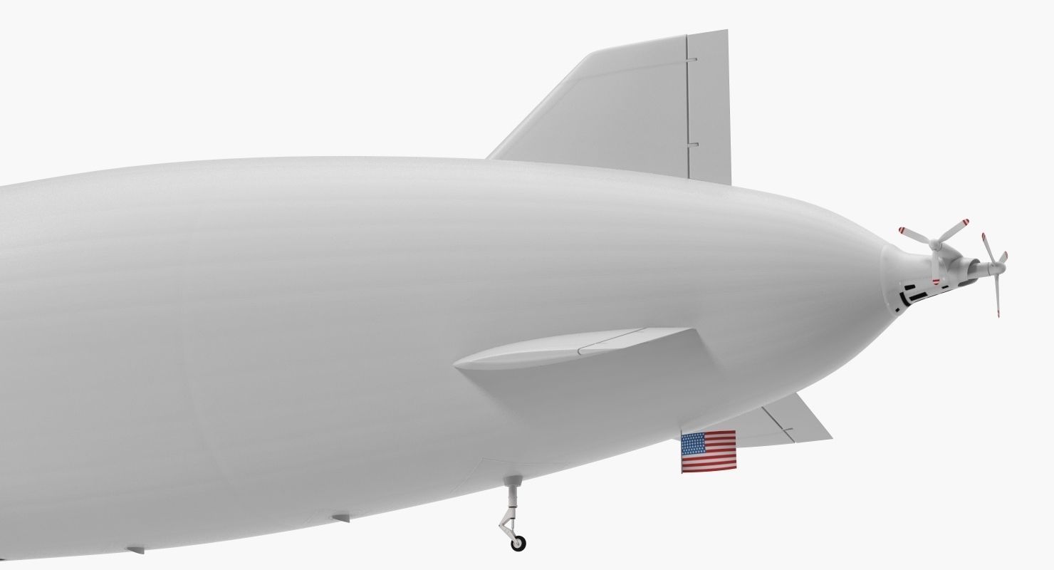 Blimp Airship Generic 3D model_11