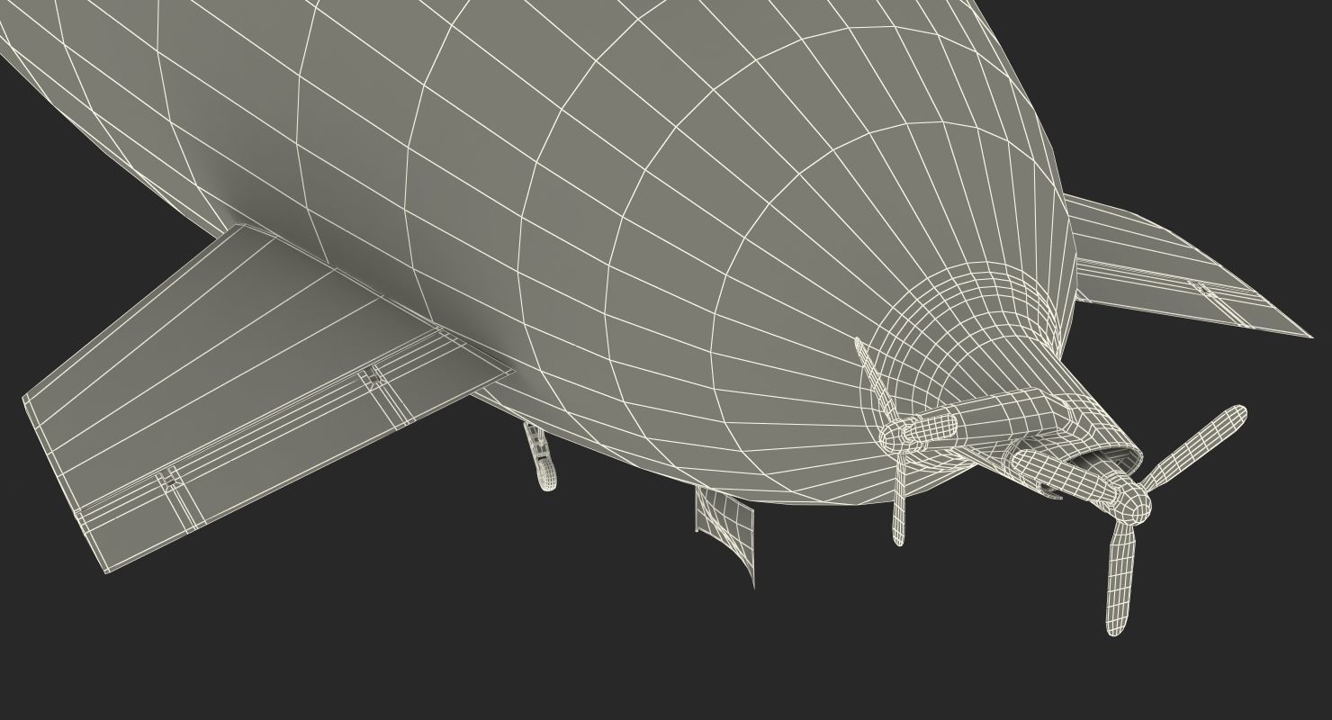 Blimp Airship Generic 3D model_23