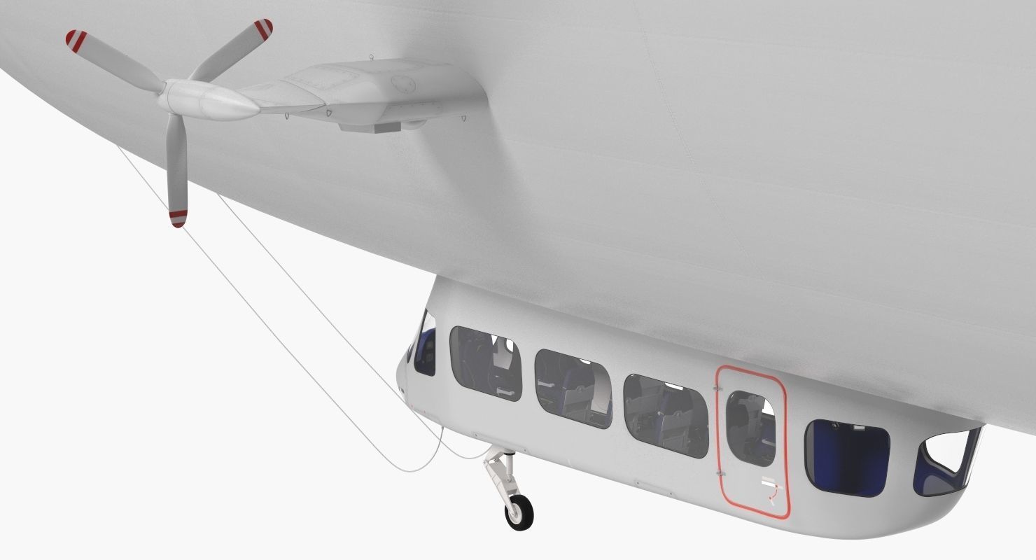 Blimp Airship Generic 3D model_10
