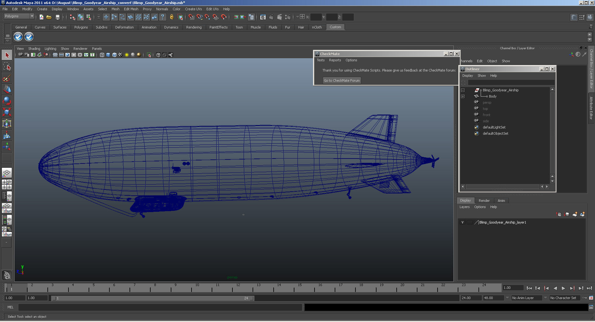 Blimp Airship Generic 3D model_26