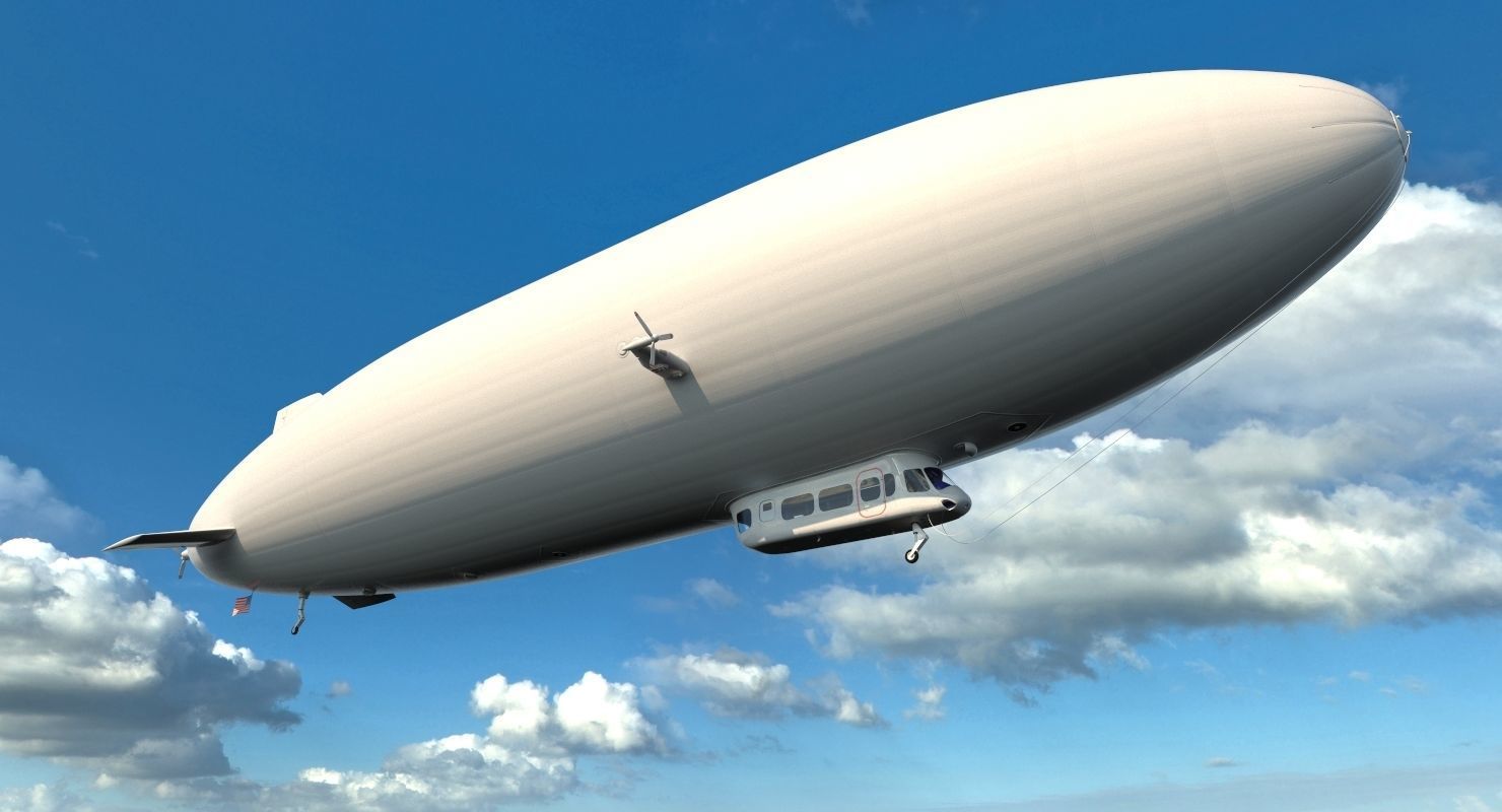 Blimp Airship Generic 3D model_5