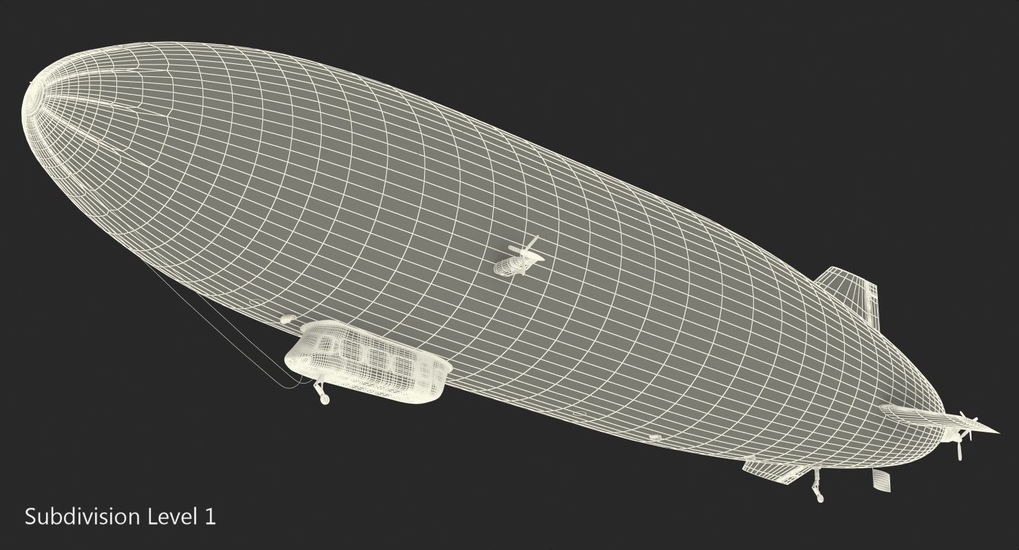 Blimp Airship Generic 3D model_18