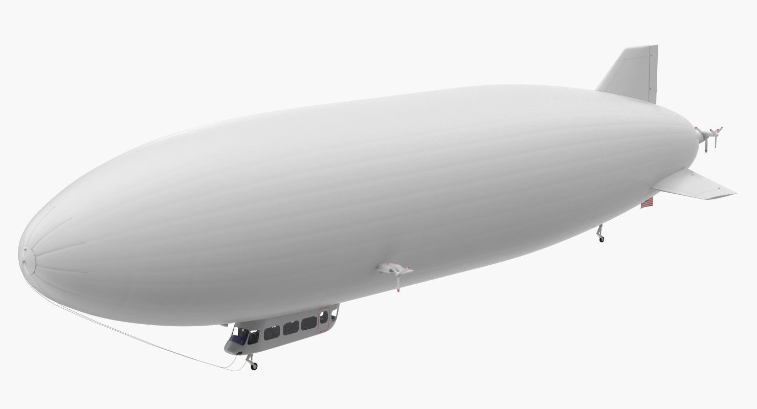 Blimp Airship Generic 3D model_6