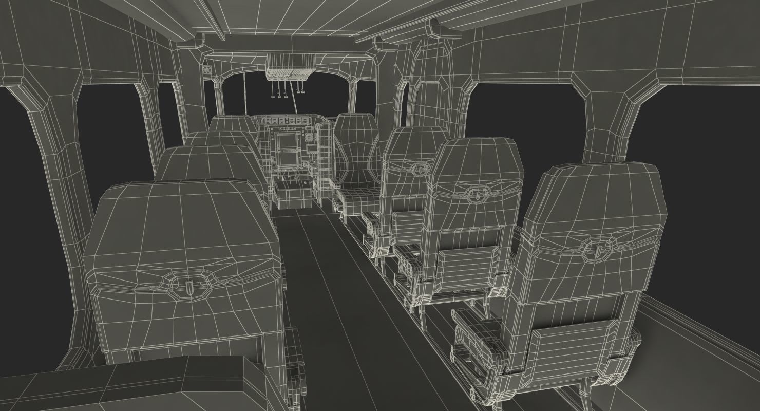 Blimp Airship Generic Rigged 3D model_25