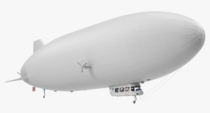 Blimp Airship Generic Rigged 3D model
