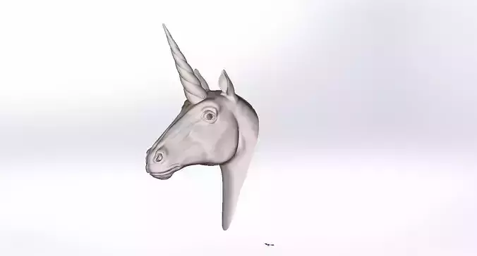 unicorn head 3D print model