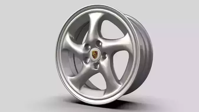 996 Turbo OEM Wheels Low-poly 3D model