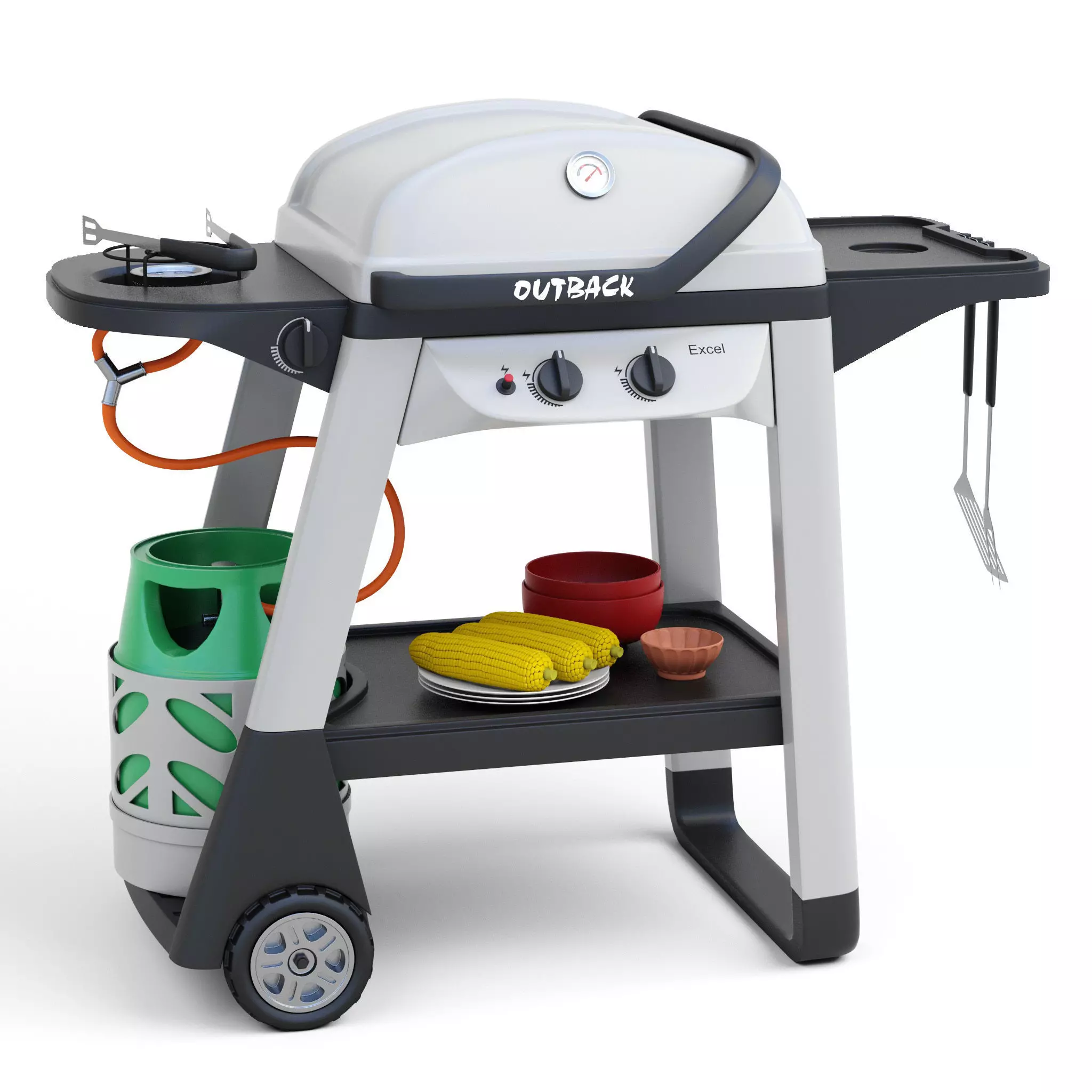 Barbecue  Outback Excel 2 Burner Gas 3D model_0