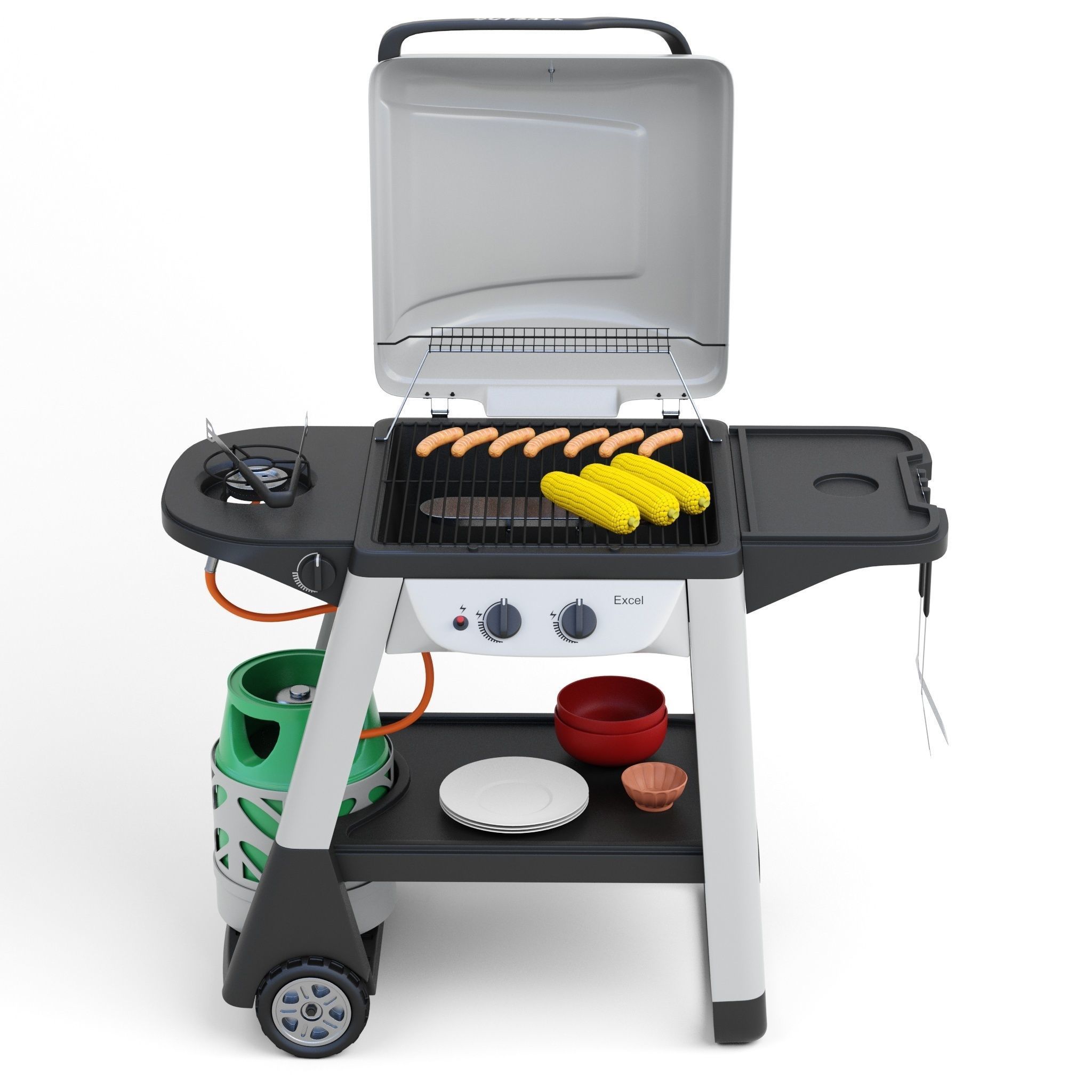 Barbecue  Outback Excel 2 Burner Gas 3D model_1
