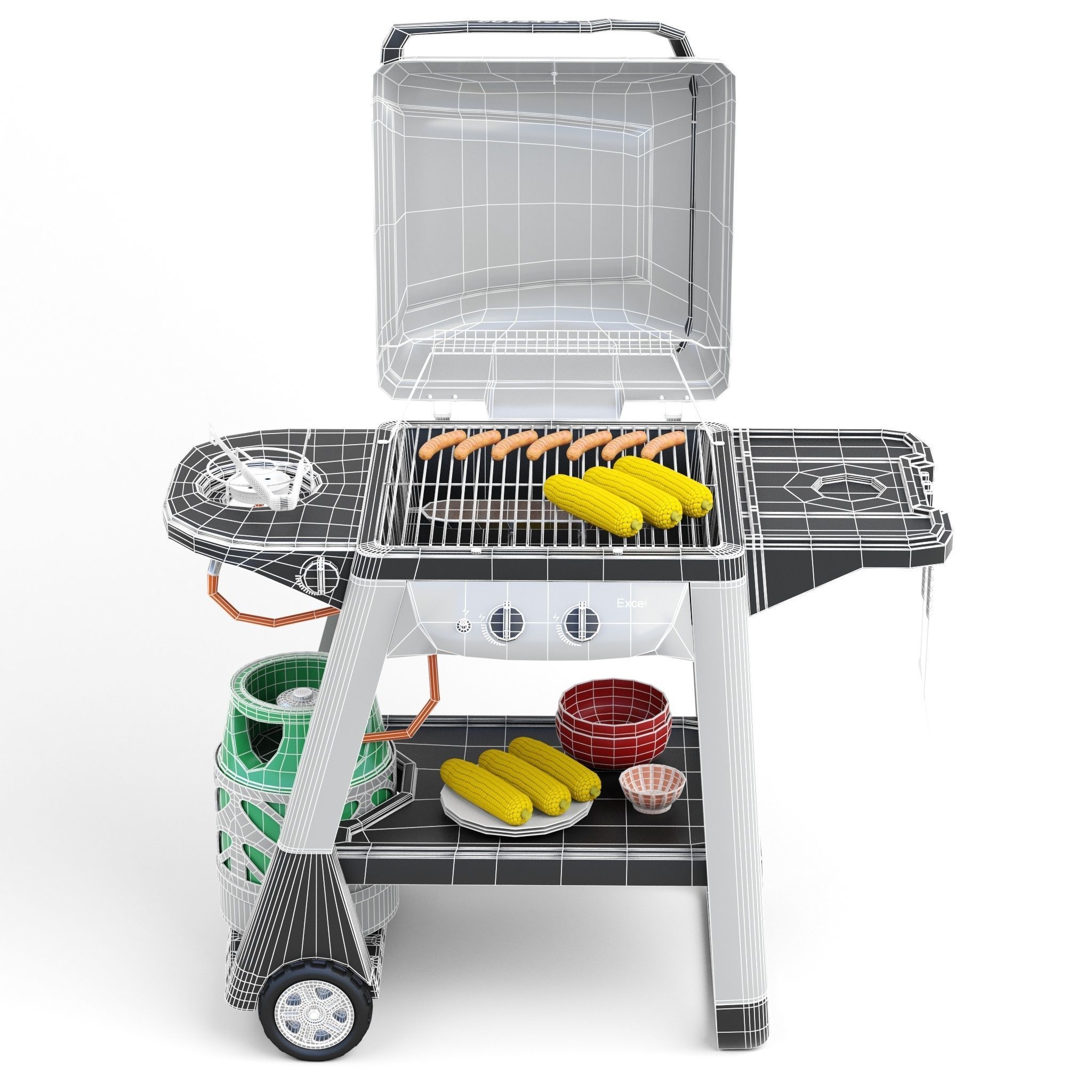 Barbecue  Outback Excel 2 Burner Gas 3D model_2