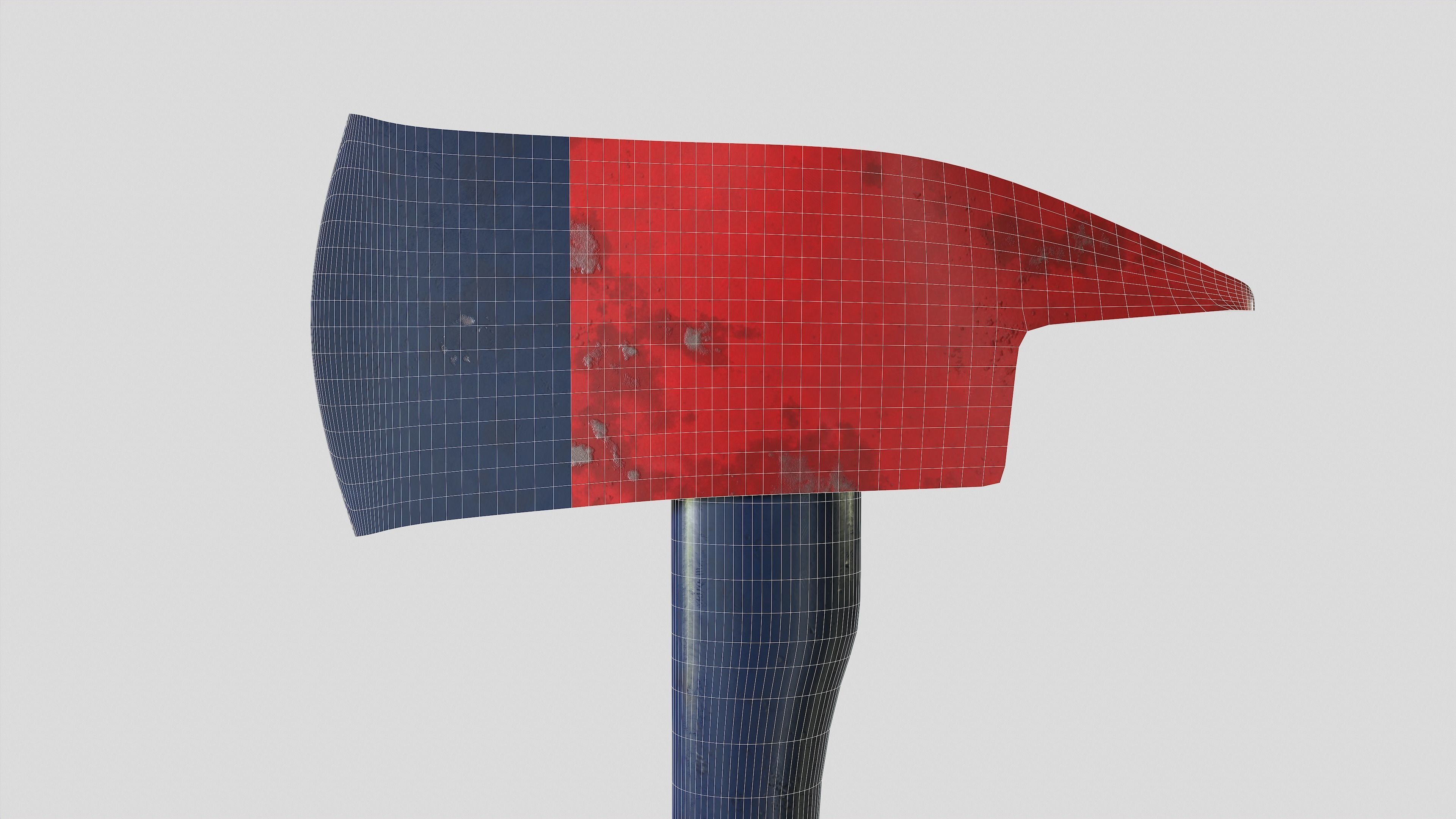 Fire Axe Game Ready 3D model_5