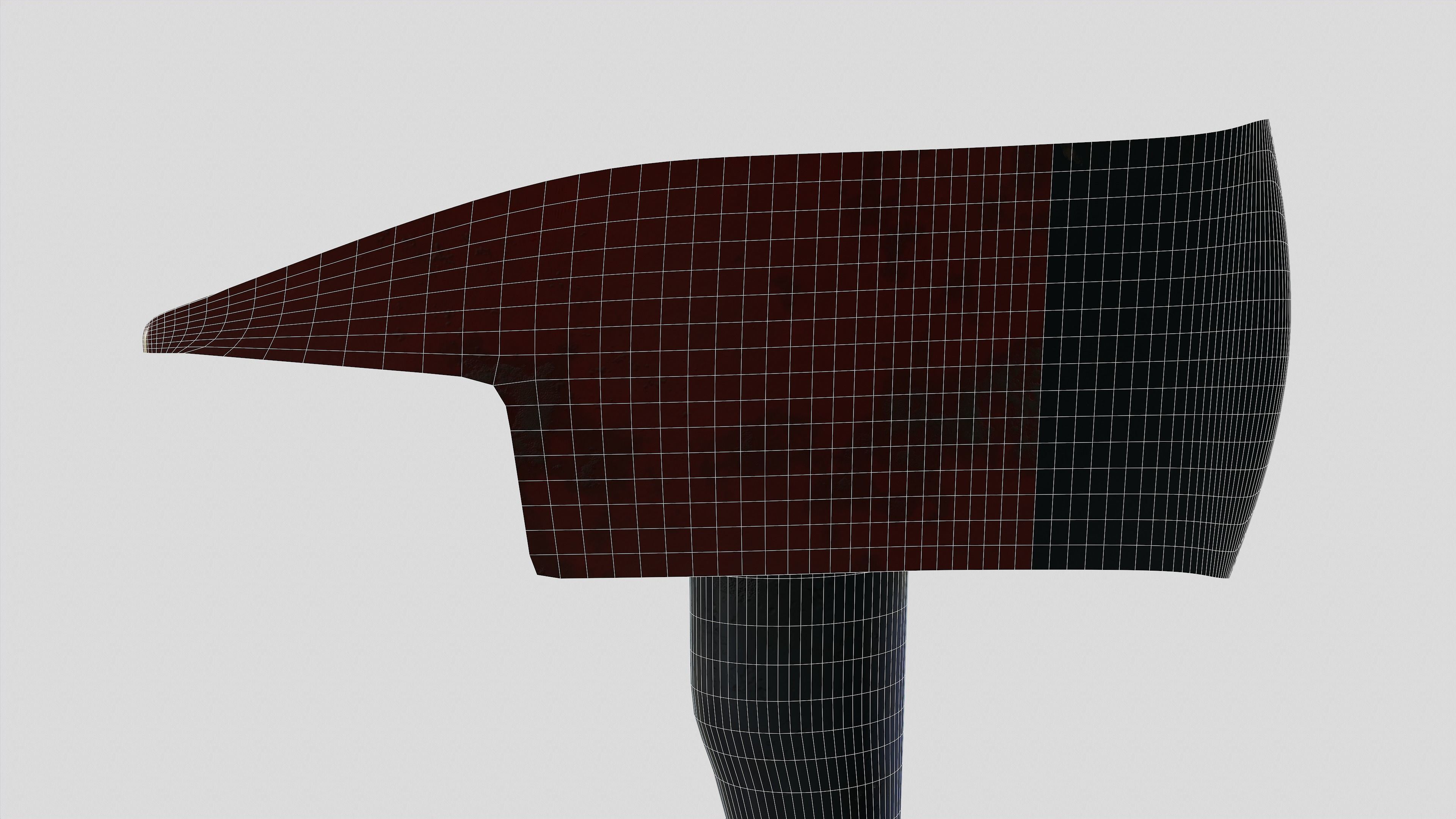 Fire Axe Game Ready 3D model_7