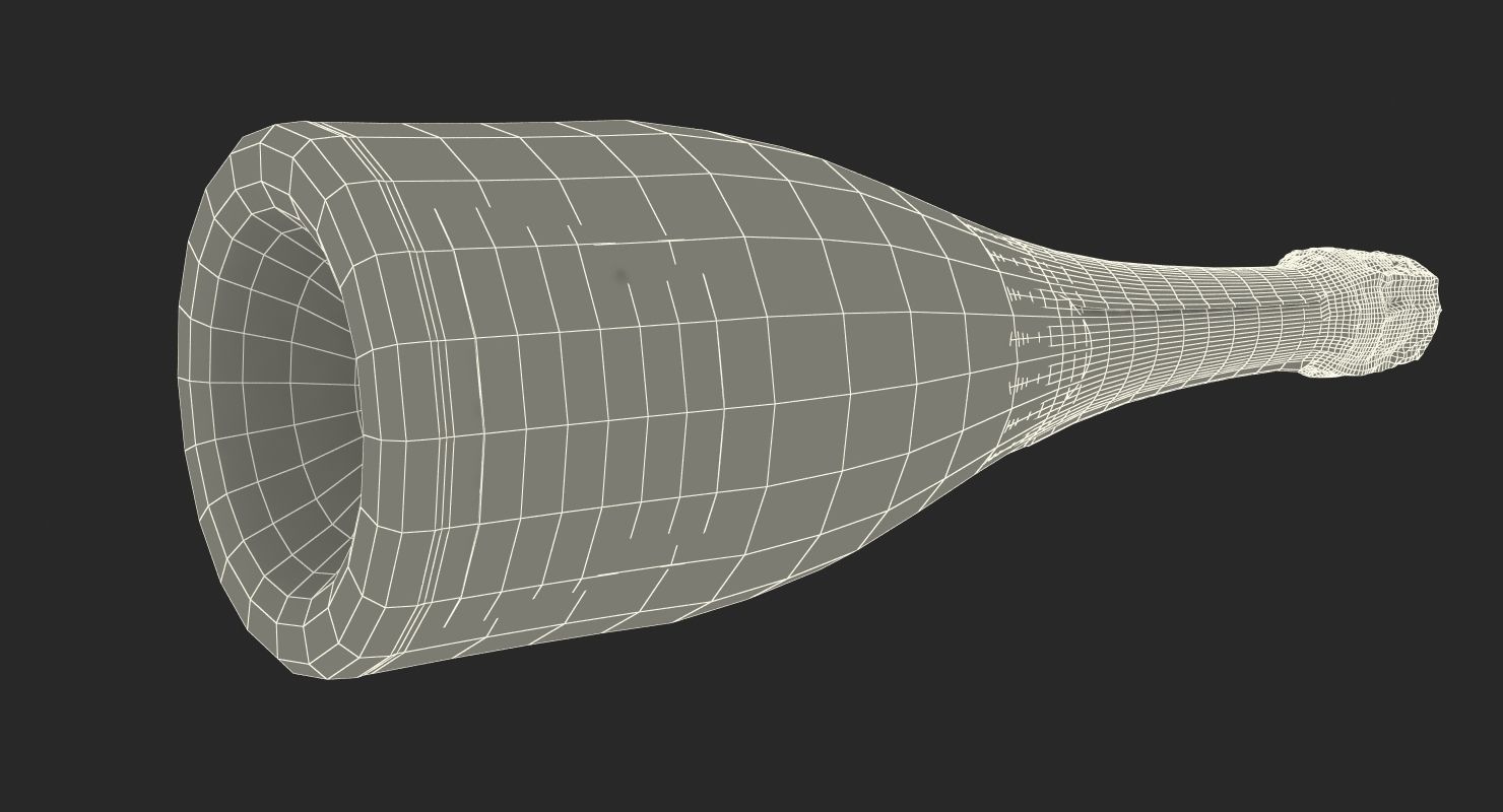 French Champagne Bottle Generic 3D model_18