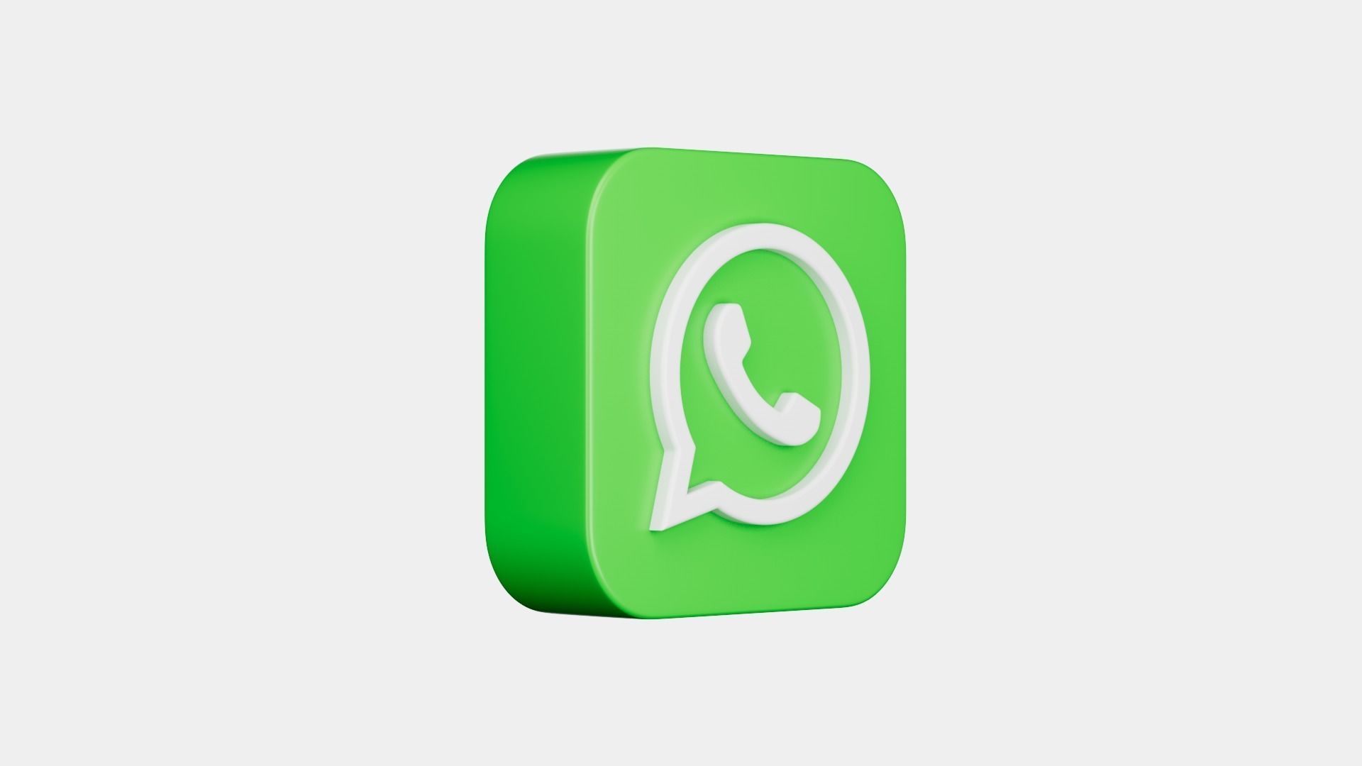 Whatsapp App Icon 3D model_2