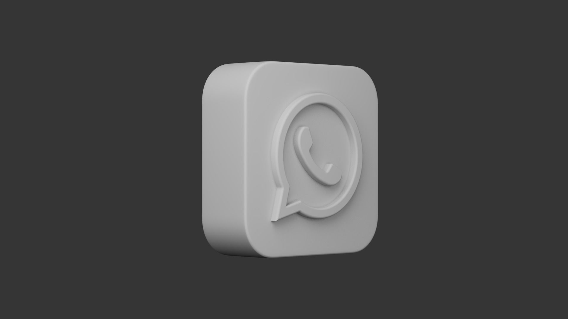 Whatsapp App Icon 3D model_5