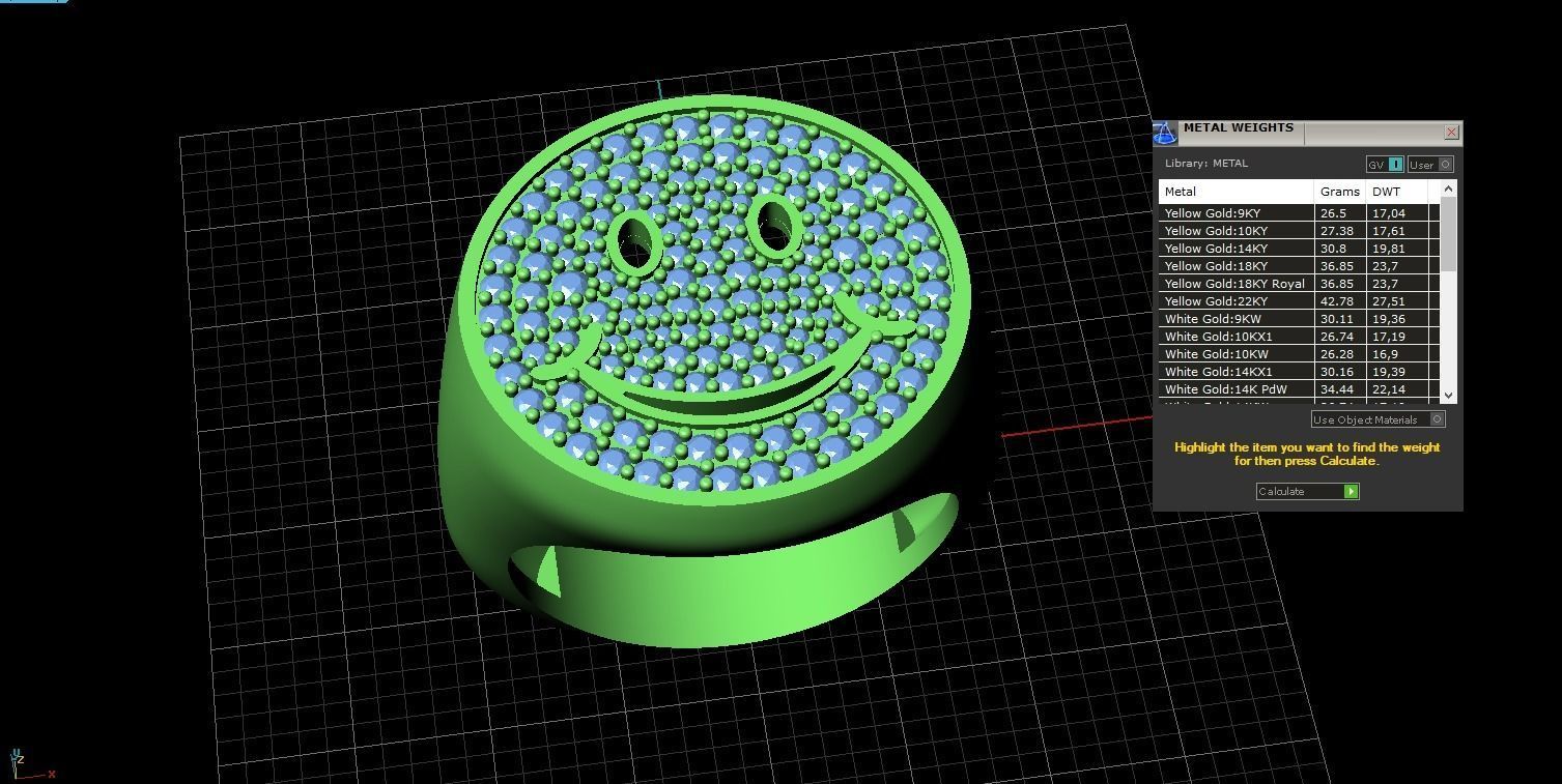 Ring smile nice emoticon  face 3D print model_6