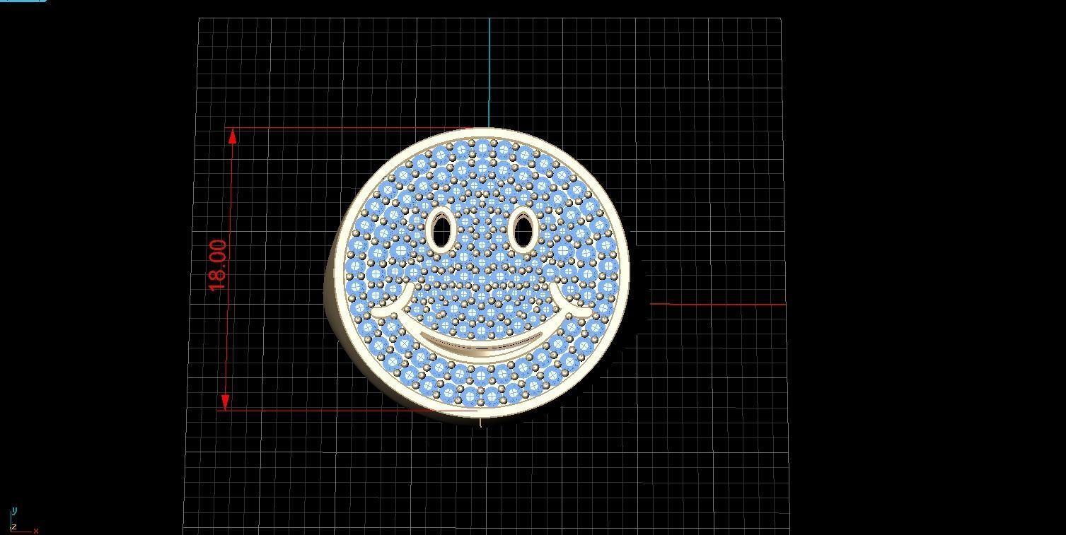 Ring smile nice emoticon  face 3D print model_19