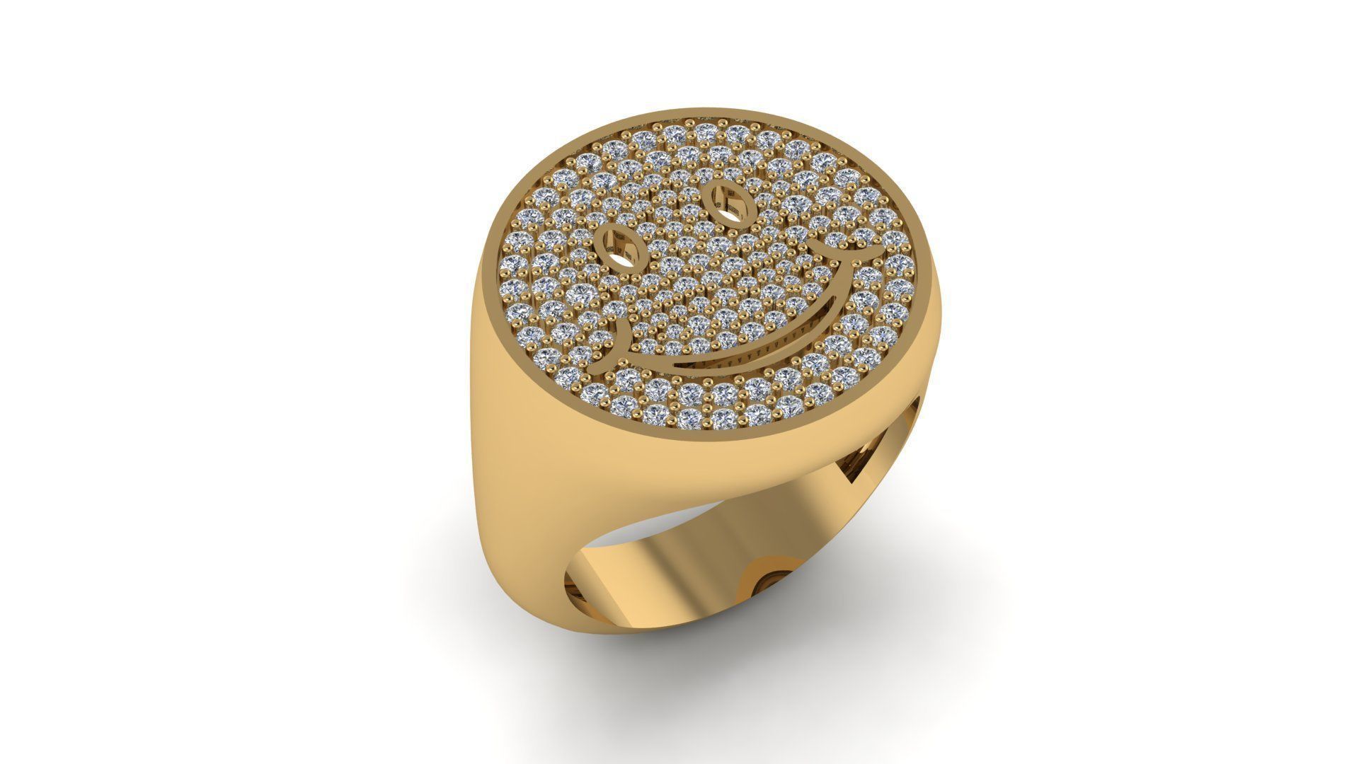 Ring smile nice emoticon  face 3D print model_27