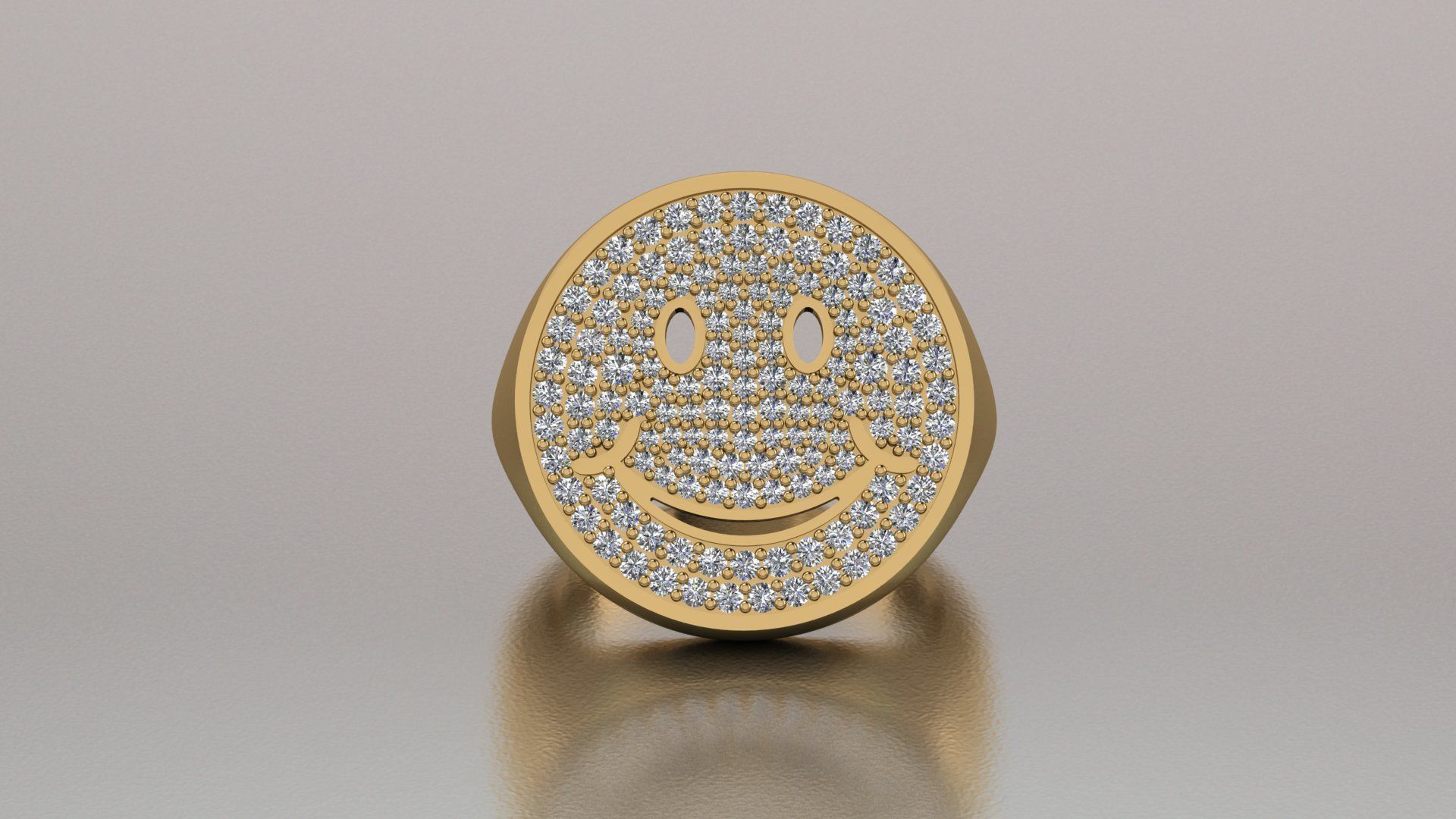 Ring smile nice emoticon  face 3D print model_18