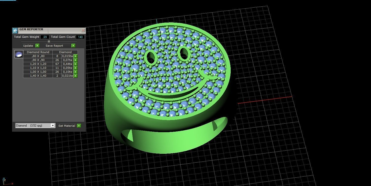 Ring smile nice emoticon  face 3D print model_7