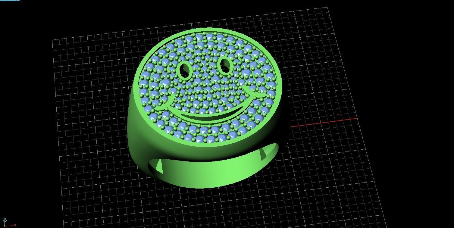 Ring smile nice emoticon  face 3D print model_29