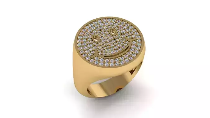 Ring smile nice emoticon  face 3D print model