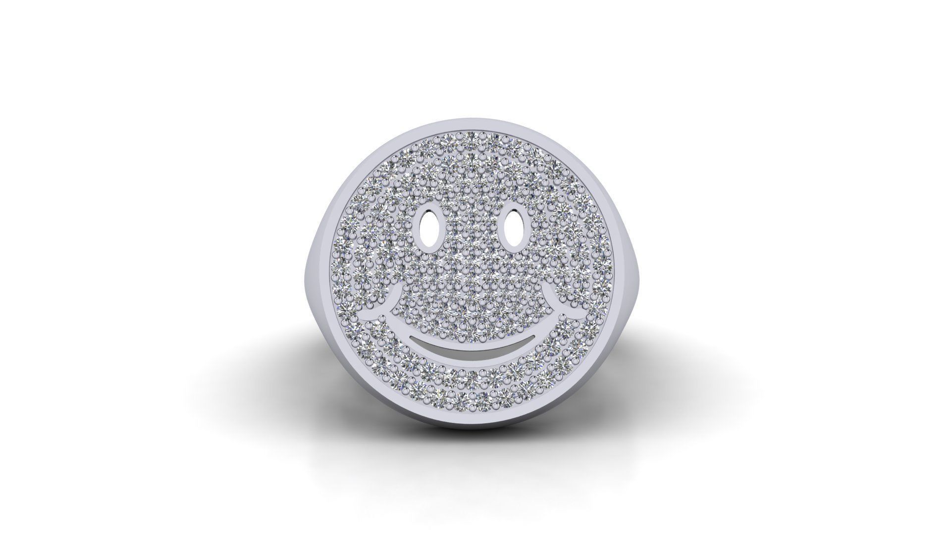 Ring smile nice emoticon  face 3D print model_23