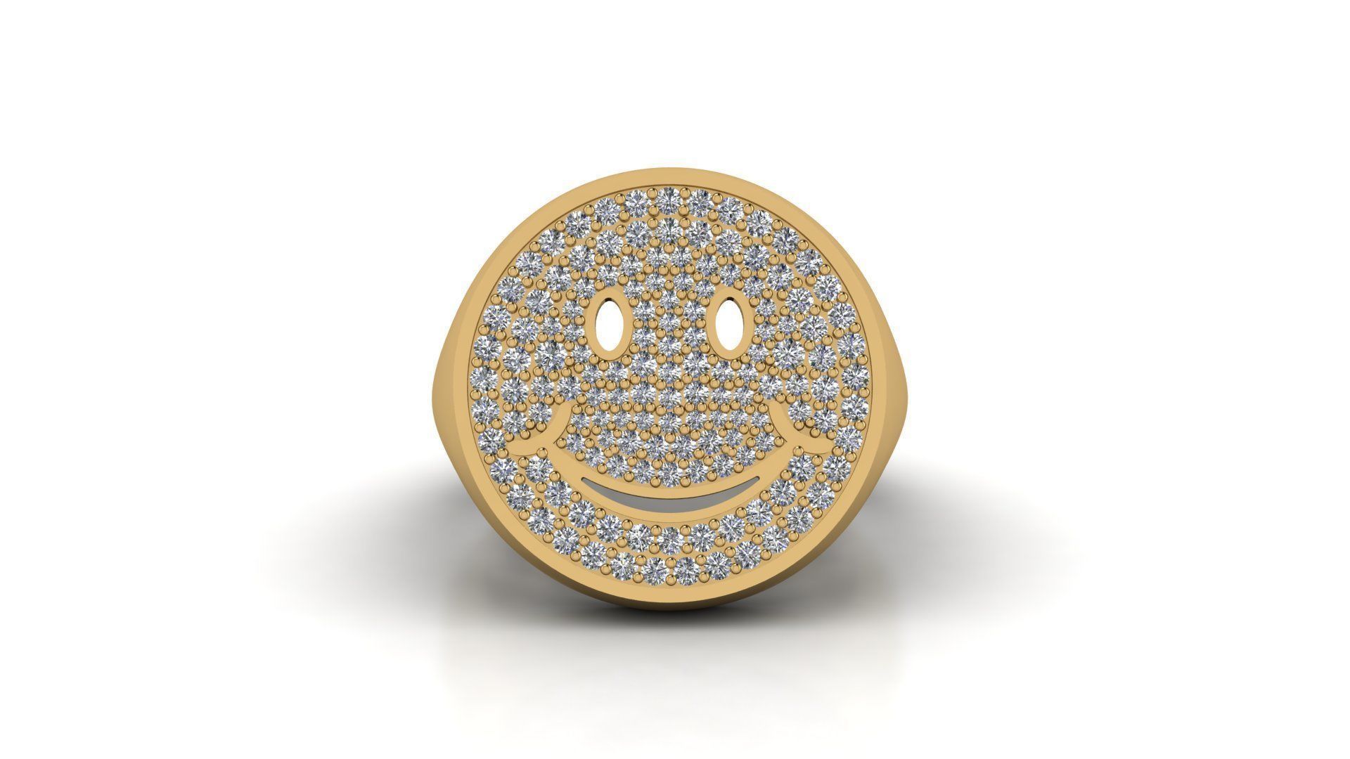 Ring smile nice emoticon  face 3D print model_5