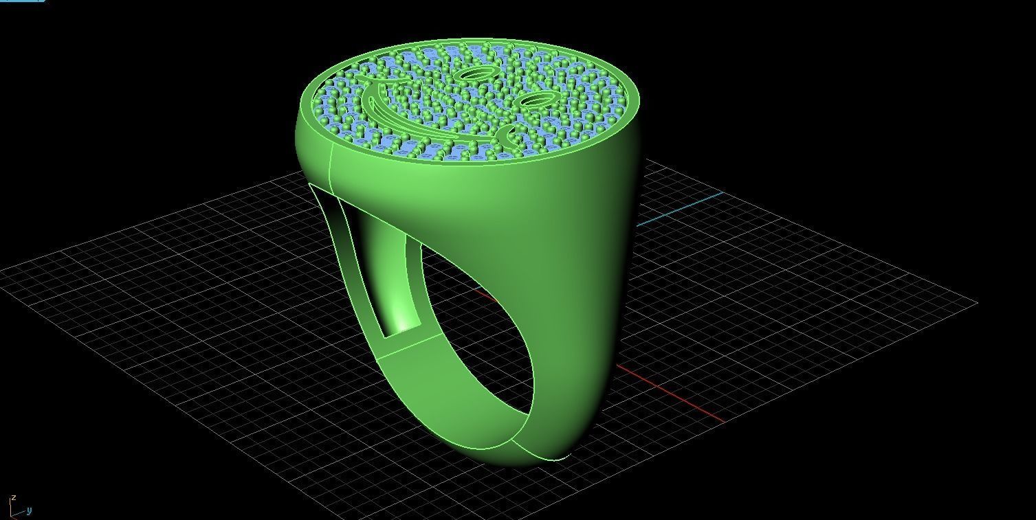 Ring smile nice emoticon  face 3D print model_34